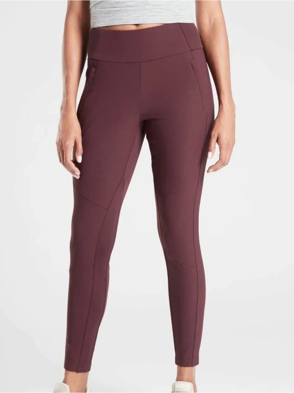 Athleta Headlands Hybrid Trek Tight Burdgundy Hiking Outdoor Gorpcore Active 6P